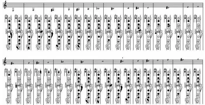 单簧管指法表高清大图