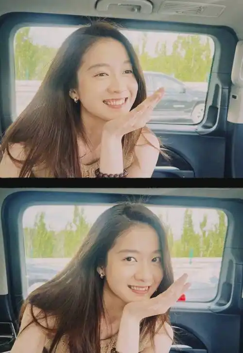 张雪迎音乐节新造型,卡其色背心展现甜美复古风情