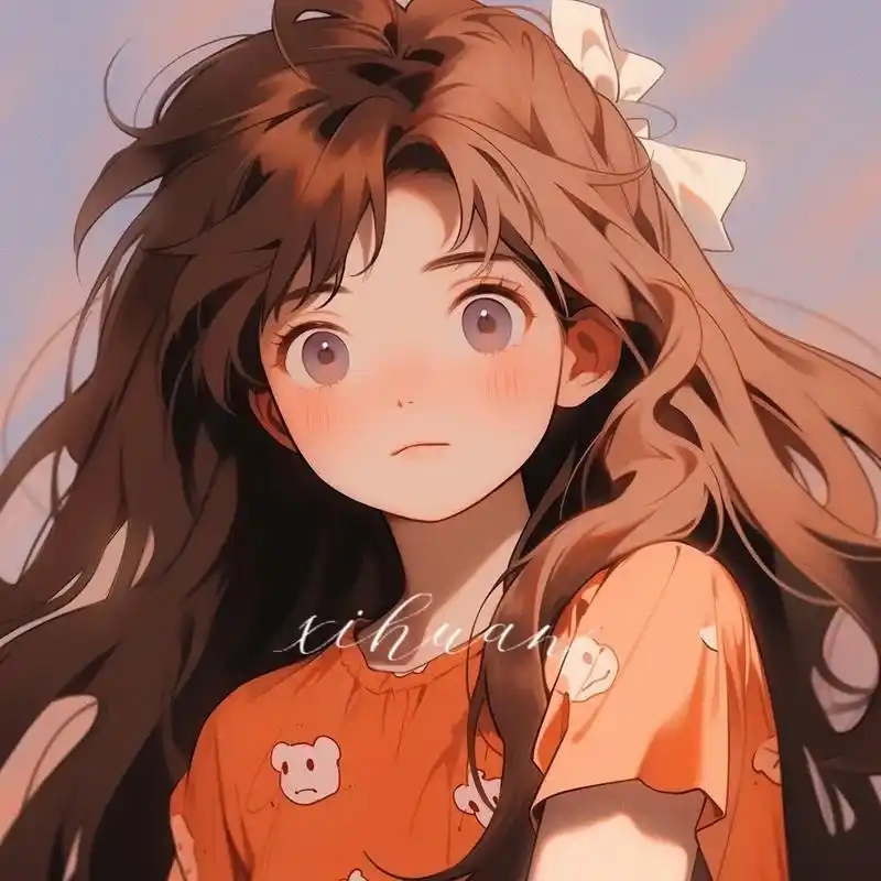 动漫头像/橙色系女头.#动漫女头 #女生头像 #旧漫头像 # - 抖音