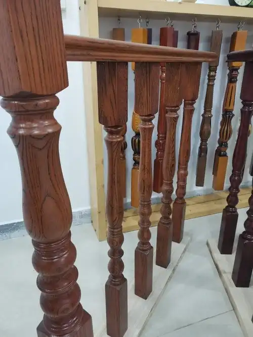 实木楼梯家用红橡木楼梯扶手大小将军柱楼梯护栏飘窗榉木简约现货橡木