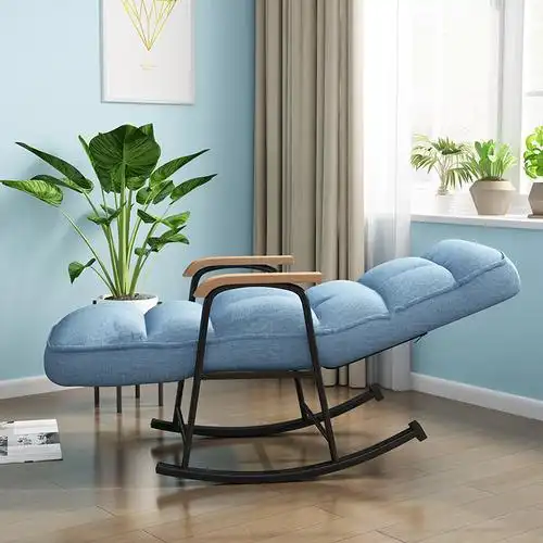 轻奢卧室躺椅懒人阳台北欧户型小户沙发奢风摇椅