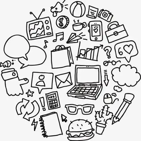 照片简笔画矢量图