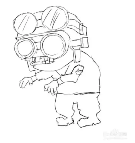 小鬼僵尸的简笔画