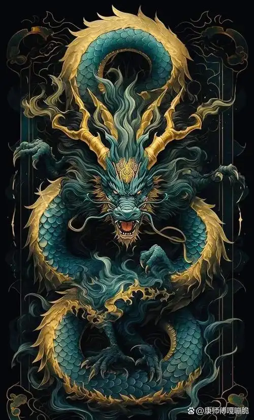 95 1.	99 霸气的龙:在云雾中翱翔的巨龙,鳞片闪耀,威严尽显.