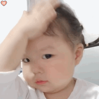 萌娃丸子妹表情包动图