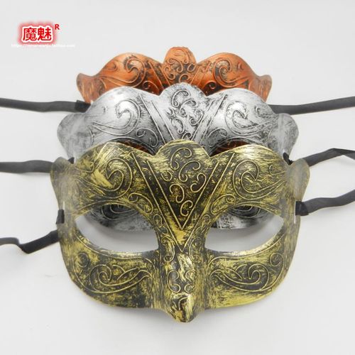 万圣节假面化妆舞会面具半脸男士cos蒙面复古狐狸面具男帅气面罩