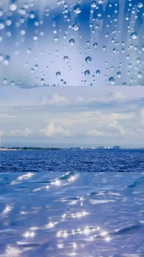 蓝色系拼接壁纸