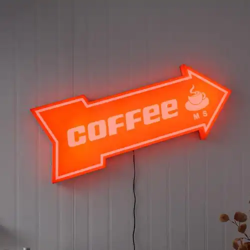 创意ins韩系亚克力led发光灯箱网红箭头店招灯箱