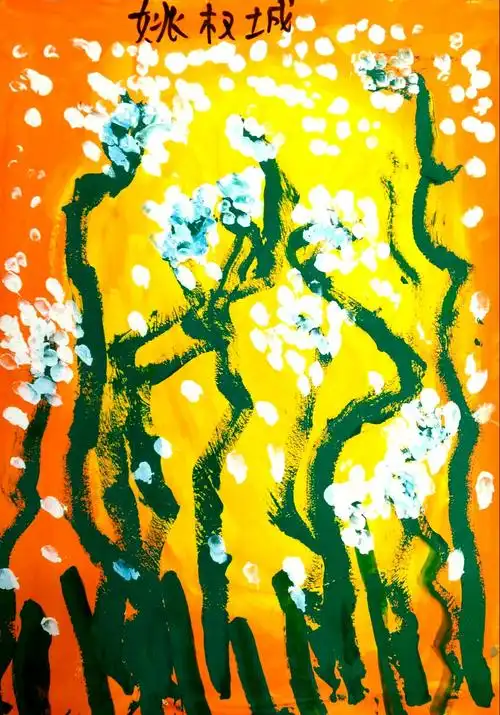 2017年7月19日丹尼斯校区暑假班上午班作品水粉《蒲公