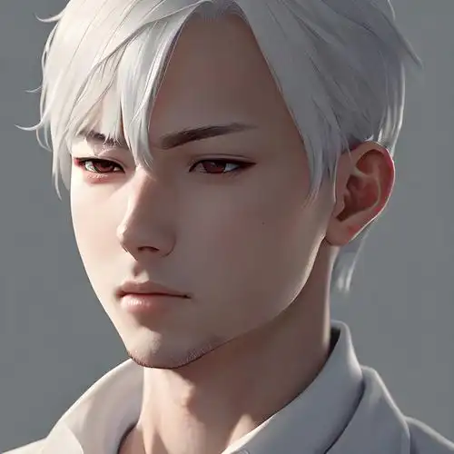 干净白衬衫男头像