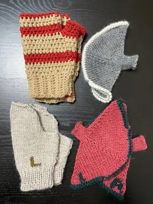 织法简单又好戴的半指手套们