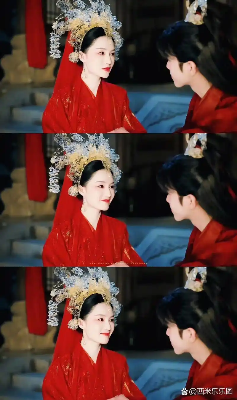 李沁的喜服照好漂亮,结婚还是得中式好看!#李沁