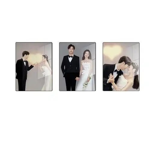 婚纱照相框照片墙组合挂墙结婚照全家福水晶相片打印放大制作