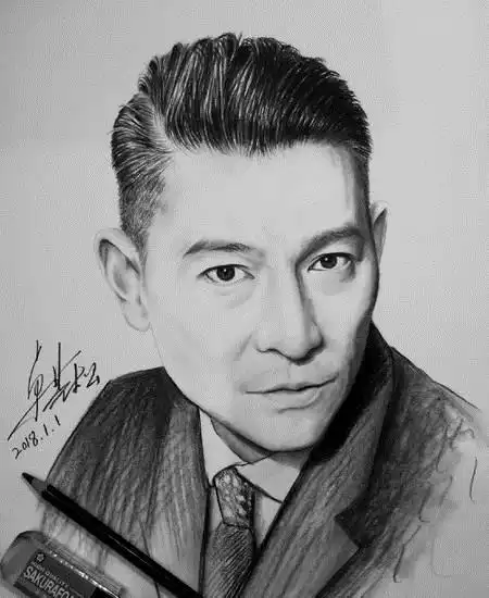 刘德华素描简笔画 简笔画图片大全-普车都