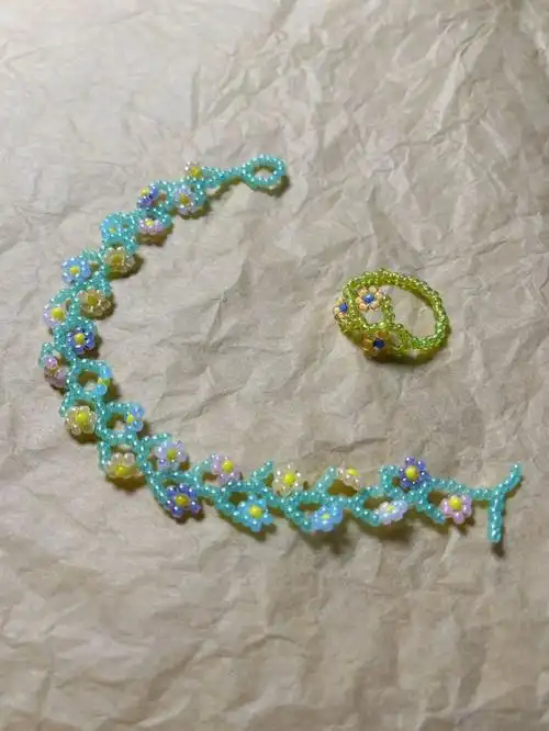 双排花枝串珠95简单教程