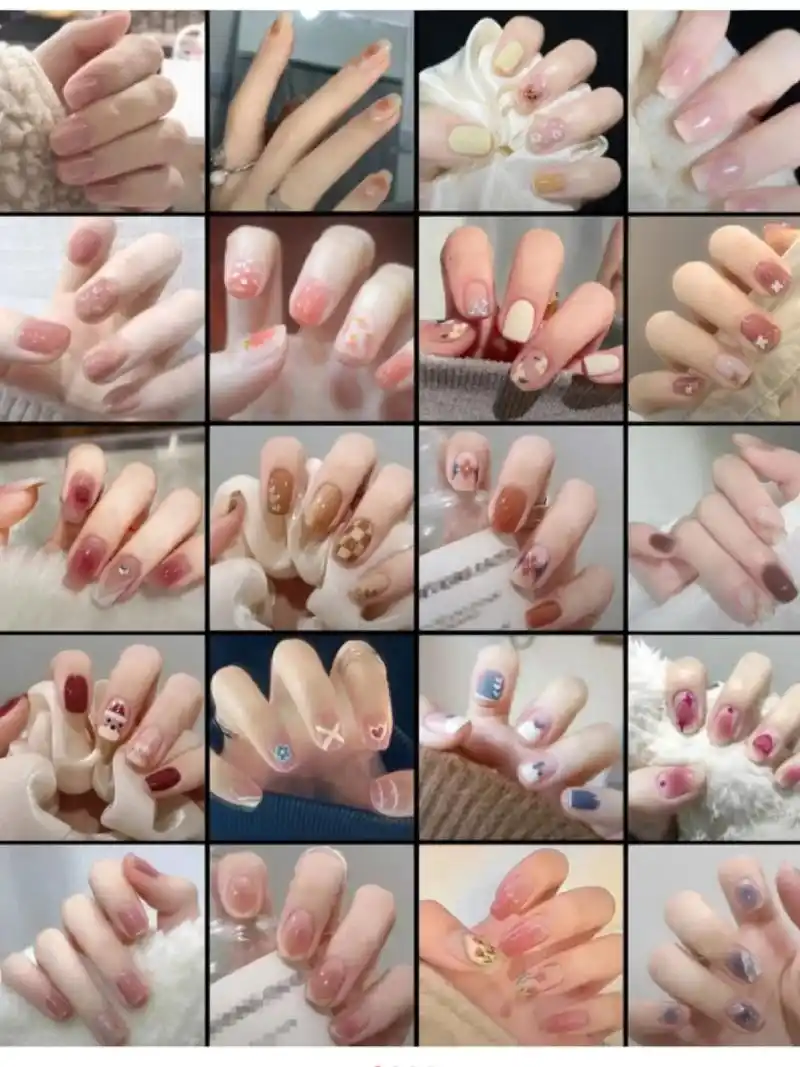 2023年新年短指甲美甲温柔百搭款 快过年了,温柔的短指甲美甲款式