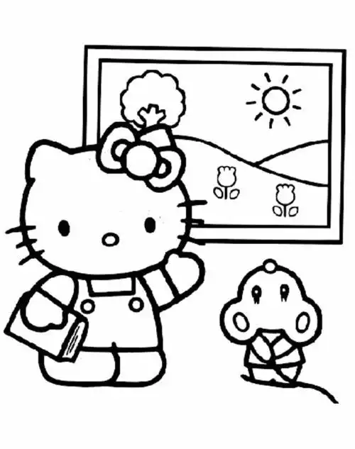 幼儿园大班简笔画涂色打印