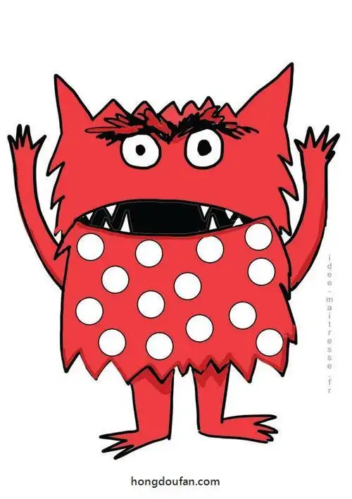 小怪兽卡通简笔画大图