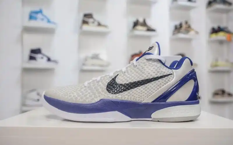 【篮球鞋系列】科比6代 元年典藏配色"concord"白紫色