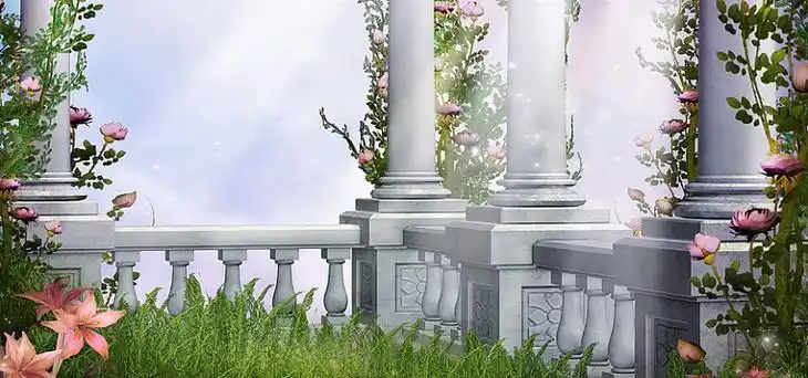 梦幻欧式花园海报背景(1920x900)png魔幻童话婚庆摄影背景(2200x3000)