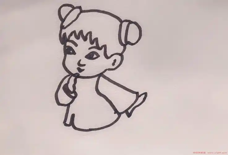 画小女孩的简笔画12岁小女孩怎么画可爱