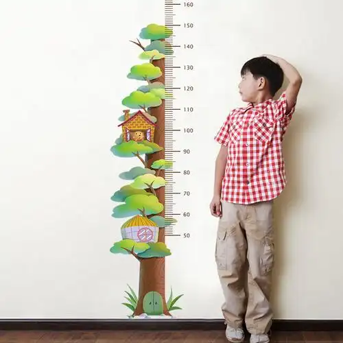 儿童宝宝量身高墙贴可移除3d立体卡通可爱大树贴纸贴画墙纸自粘