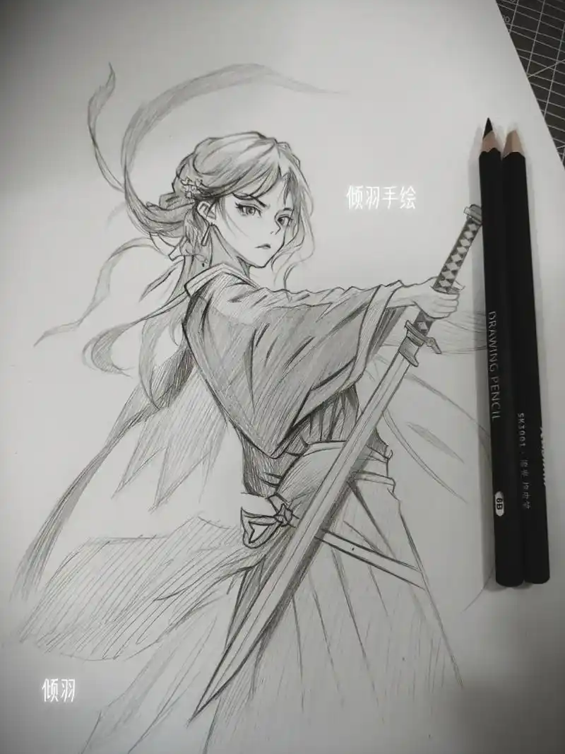 古风#铅笔画#红尘客伐 - 抖音