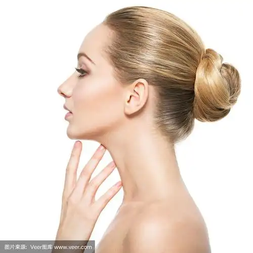 年轻女子的侧面脸