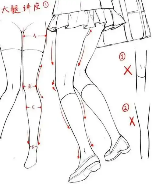 怎么画二次元的超美腿型?#板绘 #绘画 #人体动态 #画画# - 抖音