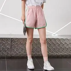 lining李宁运动短裤女夏运动裤女裤aksr466条纹宽松透气