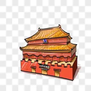 故宫博物院博物馆卡通图片素材