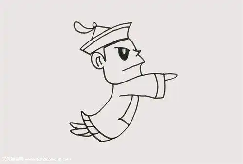 海盗小鬼僵尸的简笔画