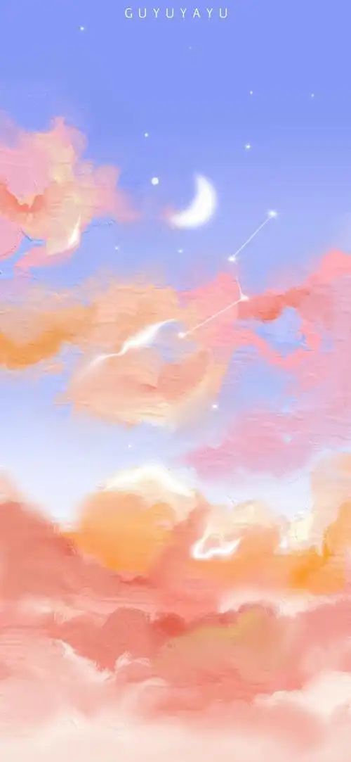 梦幻天空油画壁纸