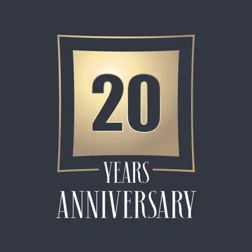 数字20,周年纪念,图标,矢量,第二十岁生日正版矢量图素材下载