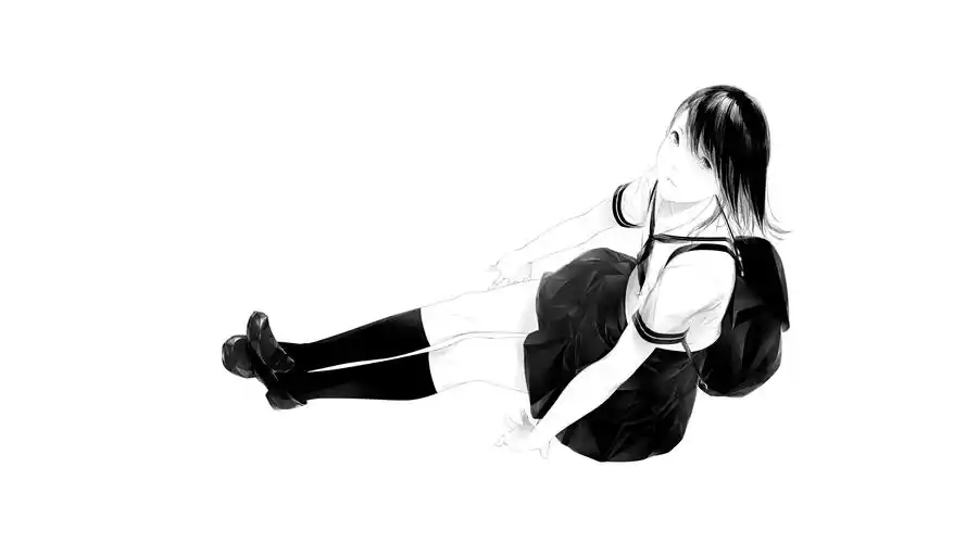 黑白交织下的唯美:插画师爽々唯美意境壁纸合集-卡通动漫-壁纸下载-美