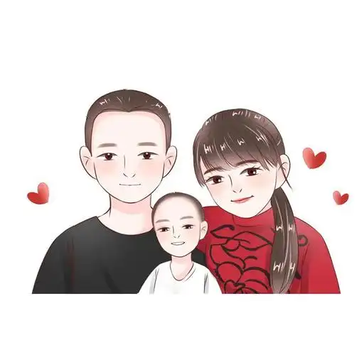 如果有得选,你还会选择一家三口手绘头像吗?