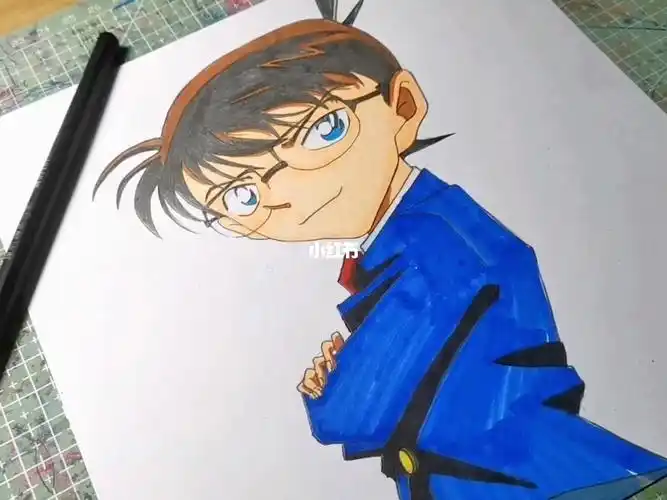 简笔画教程  #手绘  #马克笔手绘  #绘画过程  #动漫人物手绘  #柯南