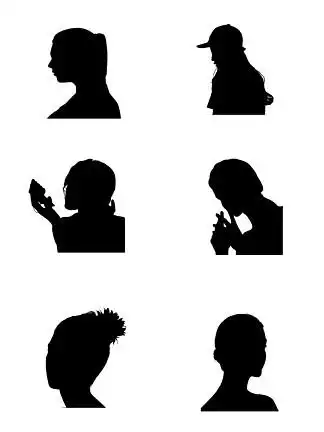 美丽女子 i>侧 /i> i>脸 /i>剪影 i>矢 /i> i>量 /i>素材下载