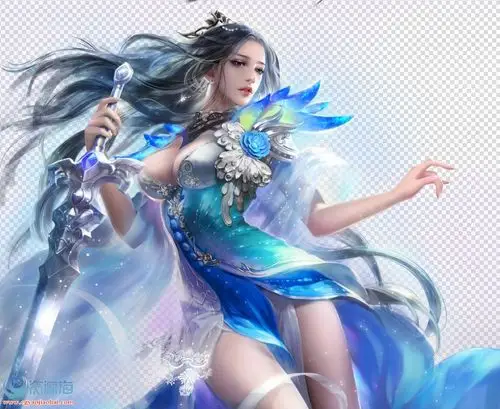倩影侠风武侠仙侠古装美女江湖侠客cg绘画设计参考素材
