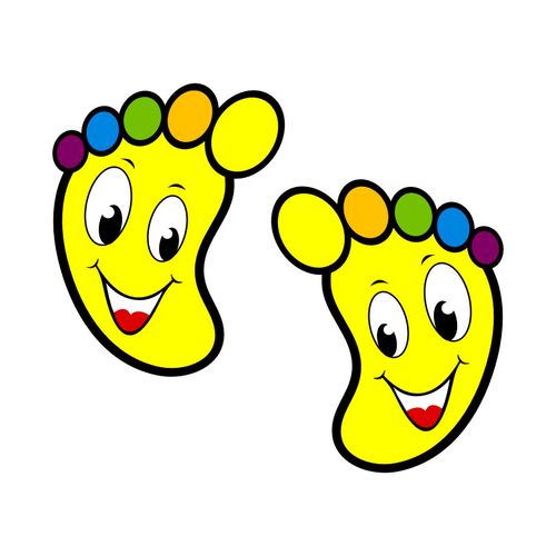 幼儿园小脚丫脚印箭头防水自粘贴纸地面地贴墙纸墙贴