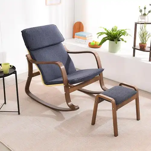 午睡懒人躺椅摇椅家用休闲客厅阳台单人沙发椅子简约老人椅逍遥椅