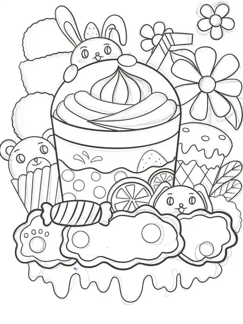 争取画100幅儿童创意画第33幅 美味的冰淇淋 儿童画 适合7-12岁小朋友