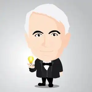 名人科学家矢量图-thomas 阿尔瓦 · 爱迪生照片