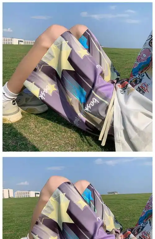 美式潮流运动裤男夏季新款学生韩版宽松百搭篮球五分裤 - 17网