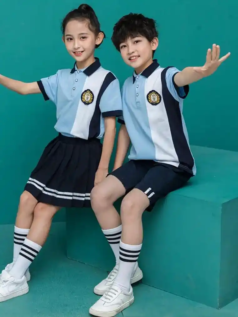 小学生夏季校服必备,英伦风六一表演班服,.孩子们的校服不再单 - 抖音