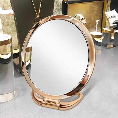 电镀折叠镜宿舍化妆镜 厂家批发 手柄镜 美容院专用手拿镜子