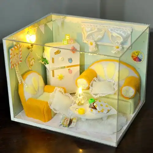 diy小屋草莓棉花糖手工制作模型女生儿童玩具房子创意生日礼物