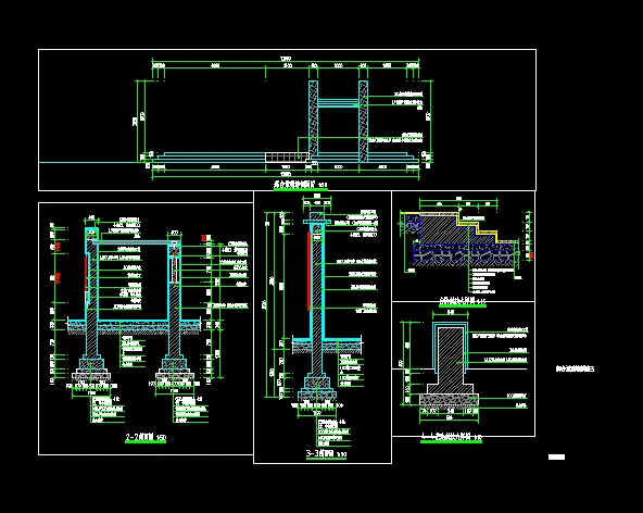 特色景墙施工图-园林景观节点详图-筑龙园林景观论坛