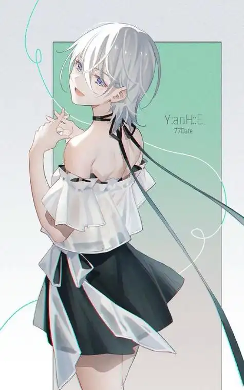 动漫 人物女孩动漫人物 卡通少女漫画马克笔手绘半身月份动漫人物动漫