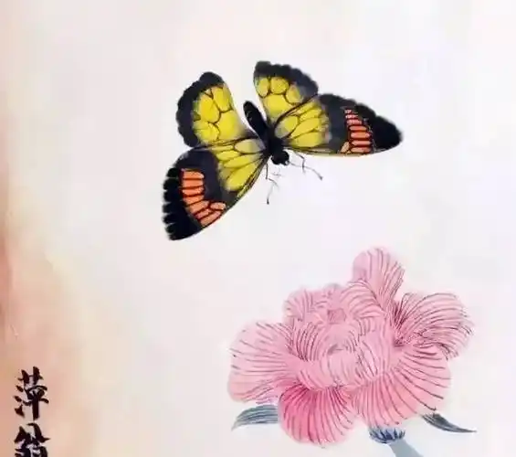 工笔花蝴蝶35图,美成了百花仙子!_国画_滕派蝶_俞致贞